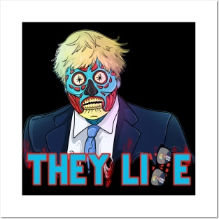 Funny Obey Bojo Boris Uk PoliticiansTHEY LIE Live for Freedom Zombie Posters and Art